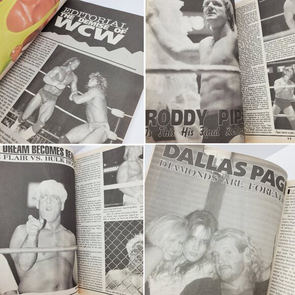 Wrestling Eye Magazine VTG 1992 Ric Flair Hulk Hogan Sting Foley Roddy Piper WCW - Picture 5 of 10